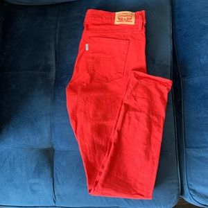 Levi's Red Skinny Jean